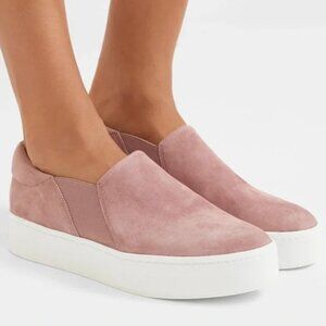 Vince Warren Suede Pink Platform Sneaker